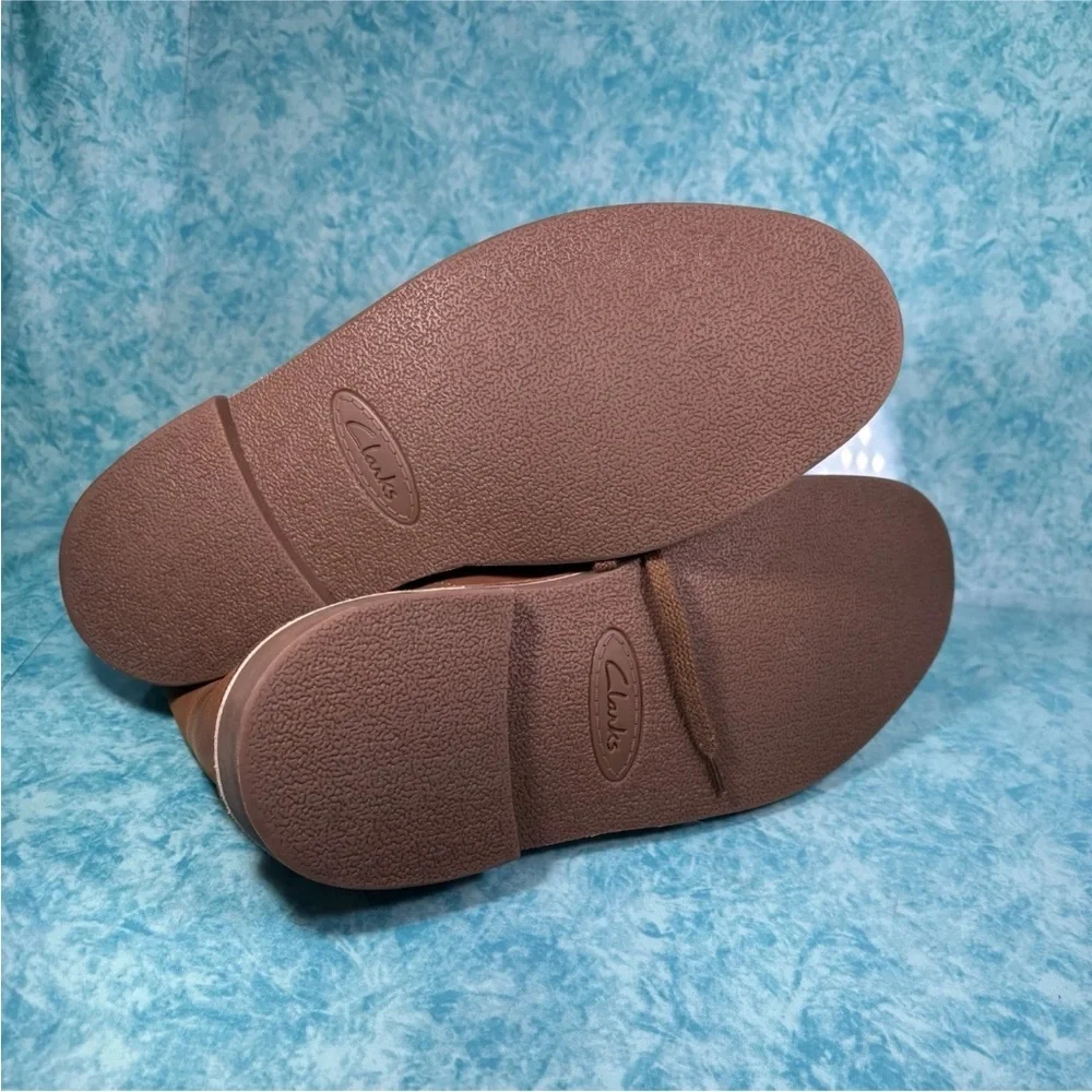 Clarks Desert Boot Men’s Brown Leather Mid Top Casual Fashion Boots Size 10